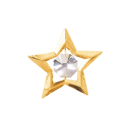 24k Gold Plated Mini Star Sun Catcher w/Clear Swarovski Element Crystal