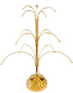 Gold Plated 3 Levels Display Tree (23"H)