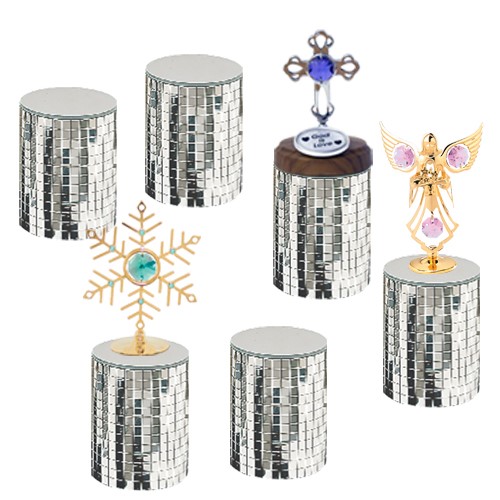Mini Mirror Pedestal (Set of 6)