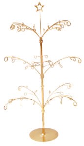 Gold Plated Ornament Display Tree (24"H)