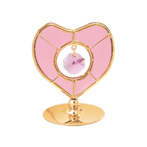 Heart Stained Glass on Stand (2 colors)