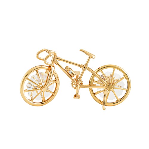 24k Gold Plated Bicycle Free Standing w/Clear Swarovski | Mascot USA