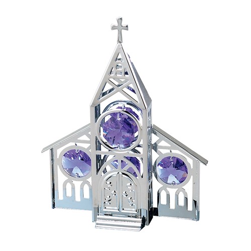 Chrome Plated Church Sun Catcher W/ Swarovski | Mascot USA