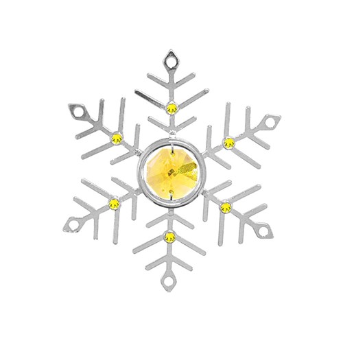 Chrome Plated Small Snowflake Sun Catcher/ Swarovski Element Crystal (9 colors)