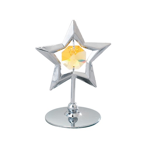 Chrome Plated Mini Star on Stand w/ Swarovski Crystal | Mascot USA