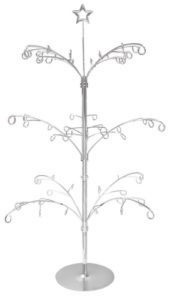 Chrome Plated Ornament Display Tree (24"H)