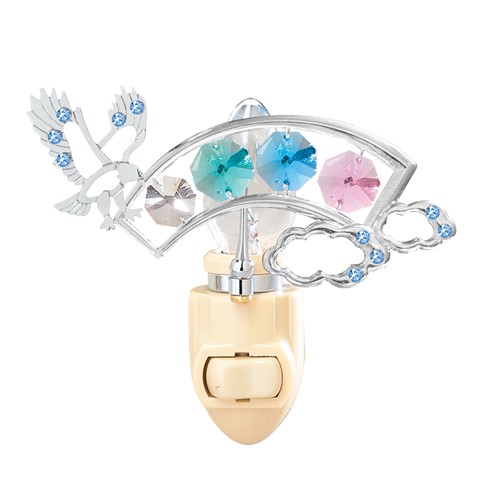 Chrome Plated Eagle W/ Rainbow Night Light W/Mixed Swarovski | Mascot USA