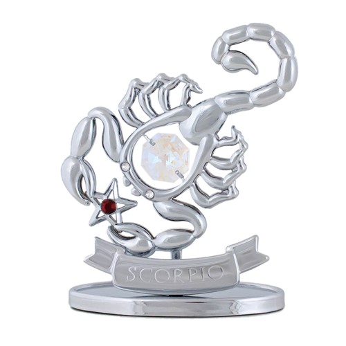 Chrome Plated Zodiac (Scorpio) On Stand With Swarovski | Mascot USA