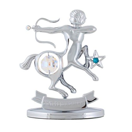 Chrome Plated Zodiac (Sagittarius) On Stand With Swarovski | Mascot USA