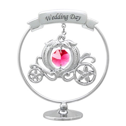 Chrome Carriage/Wedding Day Mobile On Stand/Swarovski | Mascot USA