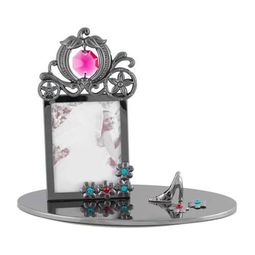 Gunmetal Plated Carriage Picture Frame W/Swarovski | Mascot USA