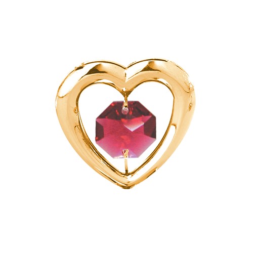 24k Gold Plated Mini Sweet Heart Sun Catcher /Swarovski Element (Blue/Pink/Red)