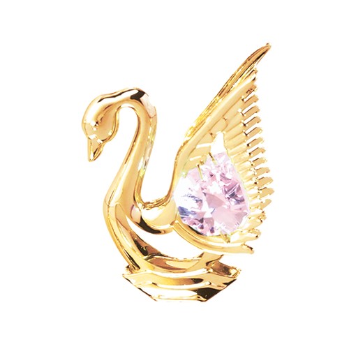 24k Gold Plated Swan Sun Catcher w/ Swarovski Element Crystal (6 Colors)