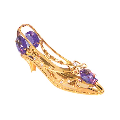 24K Gold Dancing Shoe With Butterfly Bow W/ Swarovski | Mascot USA