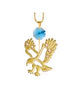 24k Gold Plated Eagle Necklace with Swarovski Crystal| Mascot USA