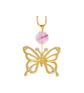 24k Gold Plated Butterfly Necklace with Swarovski Crystal| Mascot USA