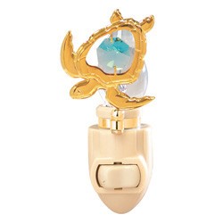 24k Gold Plated Icon Mini Sea Turtle Night Light w/Swarovski Element (12 colors)