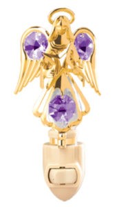 24k Gold Plated Angel w/Star Night Light w/ Swarovski Element Crystal (6 Colors)
