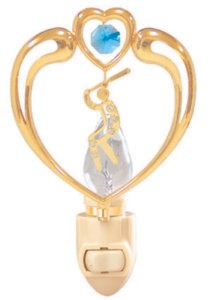 24k Gold Plated Baseball Night Light w/ Swarovski Element Crystal (6 Colors)