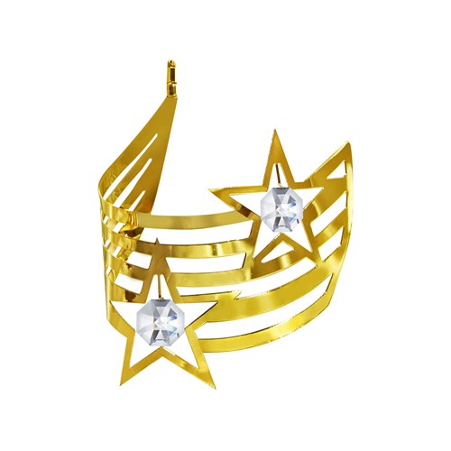 24K Gold Plated Stars And Stripes Magnet W/Clear Swarovski | Mascot USA