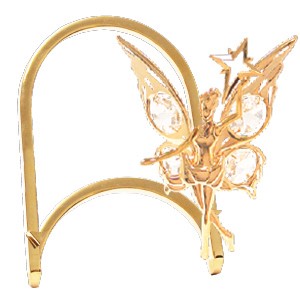 Gold Plated Fairy/Star Magnet with Arch Display/Clear Swarovski Element Crystal