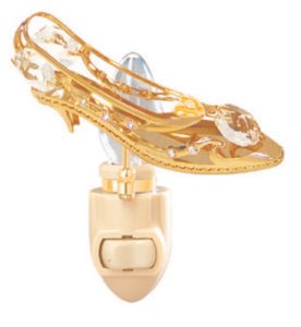 24k Gold Plated Shoe w/Heart Night Light w/Clear Swarovski Element Crystal