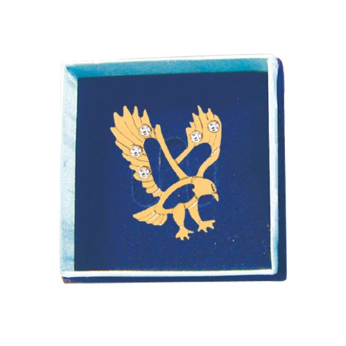 24K Gold Plated Eagle Brooches W/Swarovski | Mascot USA