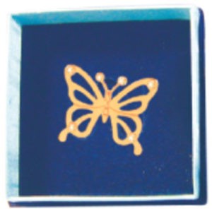 24k Gold Plated Butterfly Brooches w/Swarovski Element Crystal (Box Included)