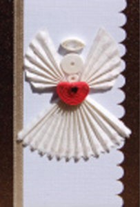 (Set of 4) Angel Quilling Small Paper Cards w/envelopes