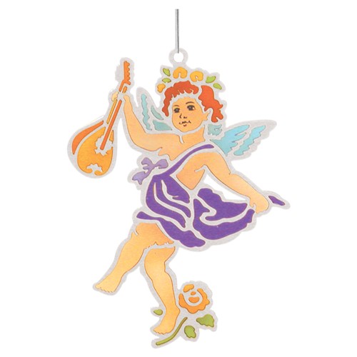Set of 2 Cherub Small Epoxy Window Decoration