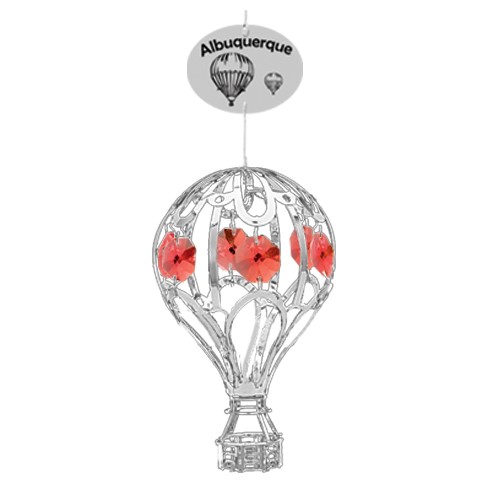 Chrome Hot Air Balloon Albuquerque W/Swarovski | Mascot USA