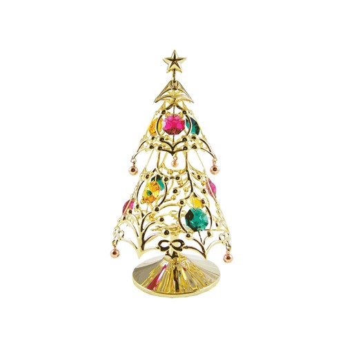 Great Christmas Gift-24k Gold Plated Christmas Tree Standing with Swarovski Element Crystal