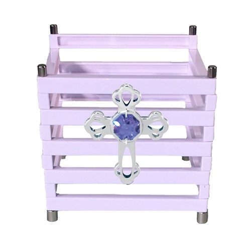 "Open Me" Multi-Purpose Decorative Container w/Chrome Plated Cross Sun Catcher