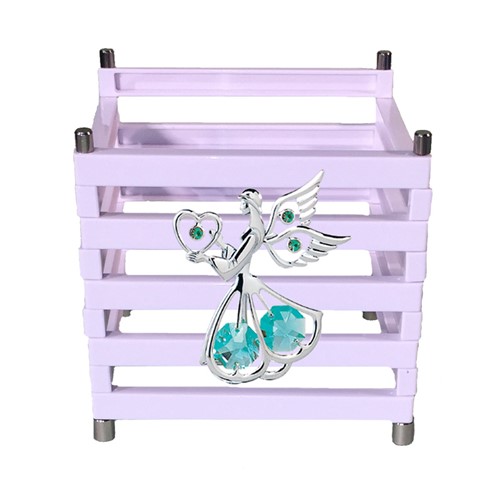 "Open Me" Multi-Purpose Container w/Chrome Plated Angel w/Heart Sun Catcher