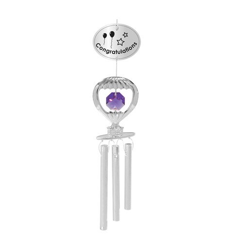 Hot Air Balloon Wind Chimes W/ Purple Crystal | Mascot USA