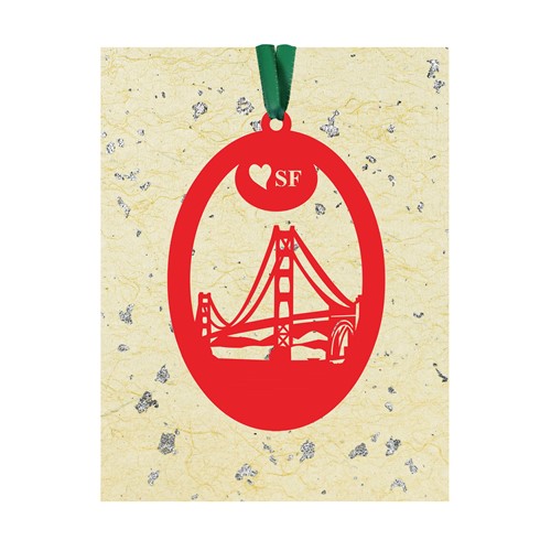 SF Paper Ornament/Bookmark, Gold/Silver Speck Paper Card (4 COLORS)