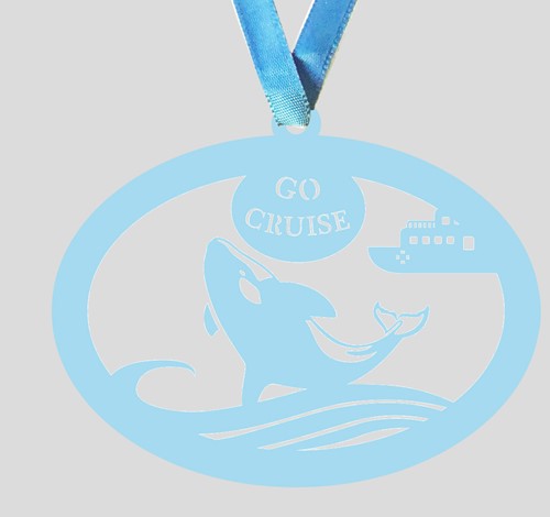 (SET OF 5) GO CRUISE ORCA PAPER ORNAMENT/BOOKMARK