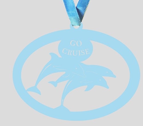 (SET OF 5) GO CRUISE 3 DOLPHIINS PAPER ORNAMENT/BOOKMARK