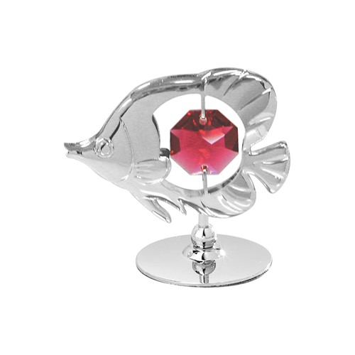 Mascotusa Gold Plated Fish on Stand Made with Crystals from Swarovski (9 Colors)