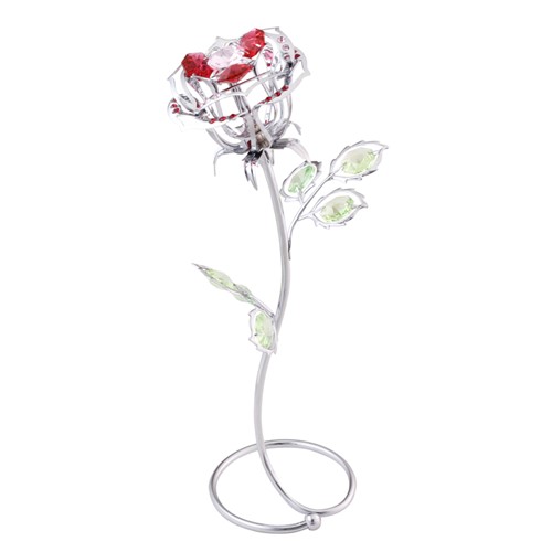 Chrome Plated Rose S-shaped Stand w/ Swarovski