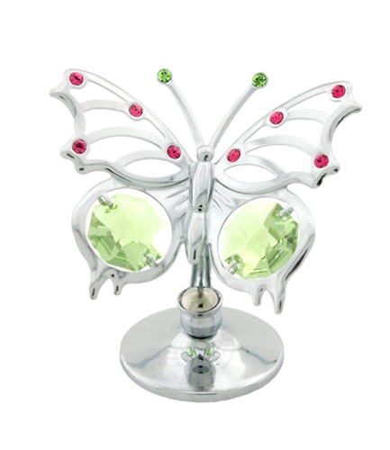 Angelwing Swarovski Chrome Plated Butterfly Ornament  | Mascot USA
