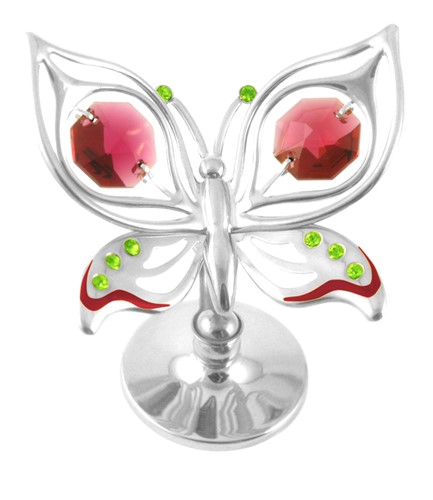Chrome Plated Orchid Butterfly Ornament | Mascot USA