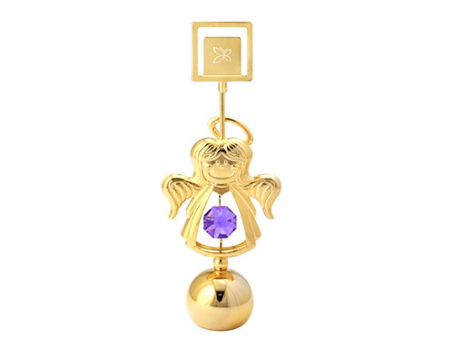 24k Gold Sweetie Angel Paper Weight w/ Swarovski crystal | Mascot USA