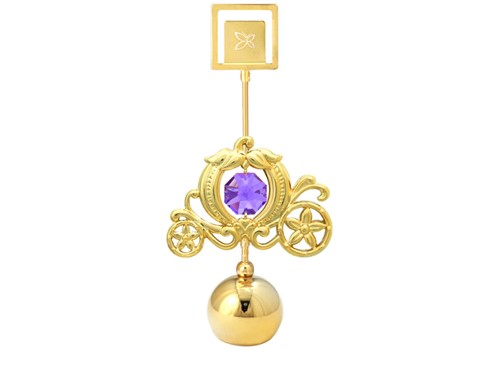 24K Gold Plated Mini Butterfly Paper Weight w/ Swarovski Crystal