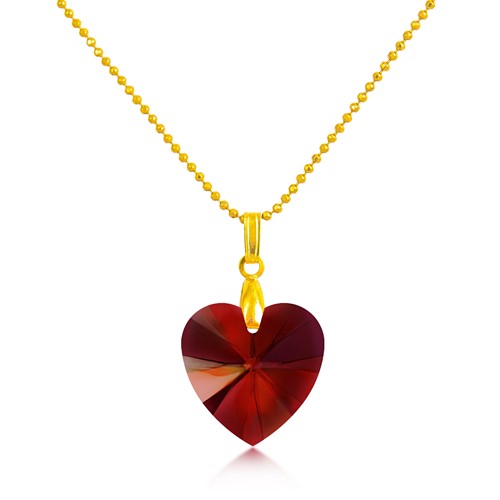 January Birthstone Swarovski Crystal Heart Pendant Necklace with Gift Box
