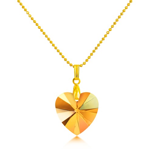 November Birthstone Swarovski Crystal Heart Pendant Necklace with Gift Box