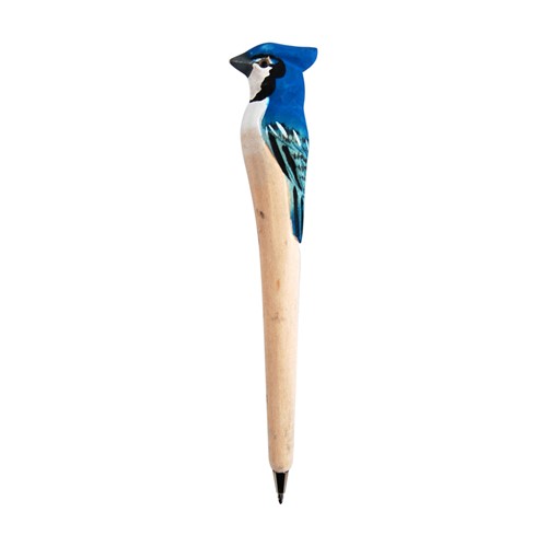 One Of A Kind Blue Jay Hand Carved Wood Pens