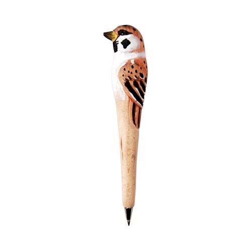 One Of A Kind Sparrow Hand Carved Wood Pens