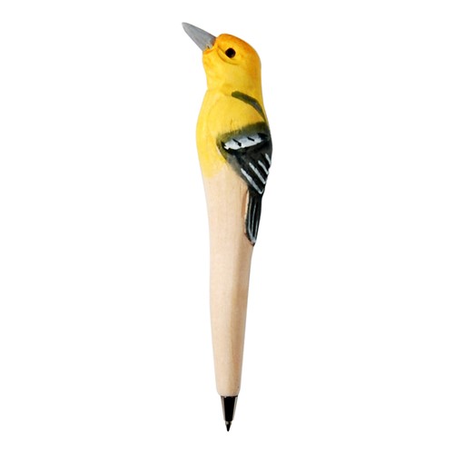 One Of A Kind Yellow Bird Hand Carved Wood Pens
