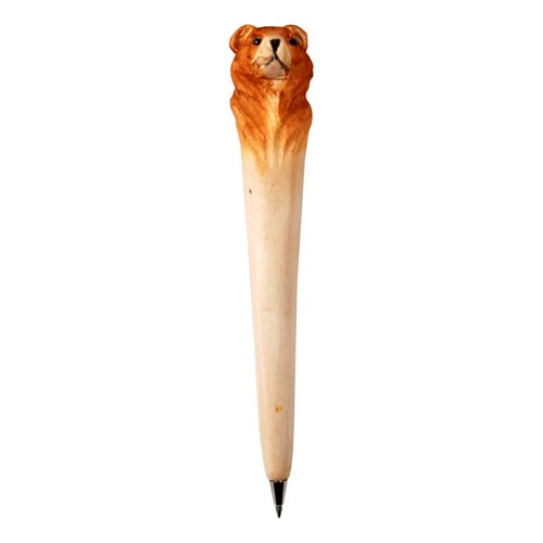 One Of A Kind Bear Hand Carved Wood Pens